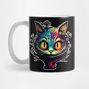 Cheshire Cat Alice in Wonderland Mushrooms Mug